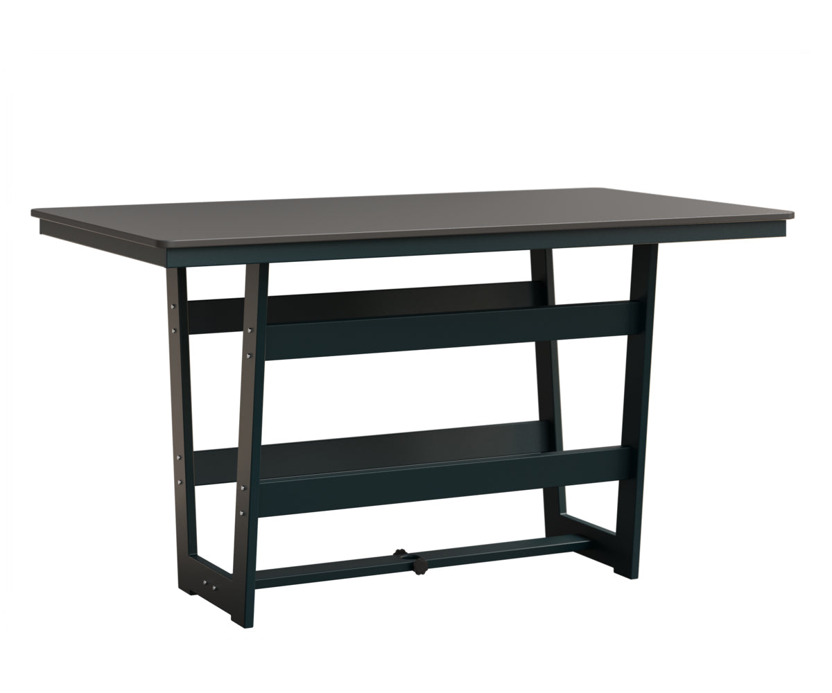 Berlin Gardens Hudson Bar Height 40" x 70" Rectangle Table with Hammered Top