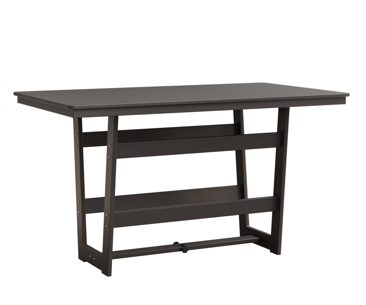 Berlin Gardens Hudson Bar Height 40" x 70" Rectangle Table with Hammered Top