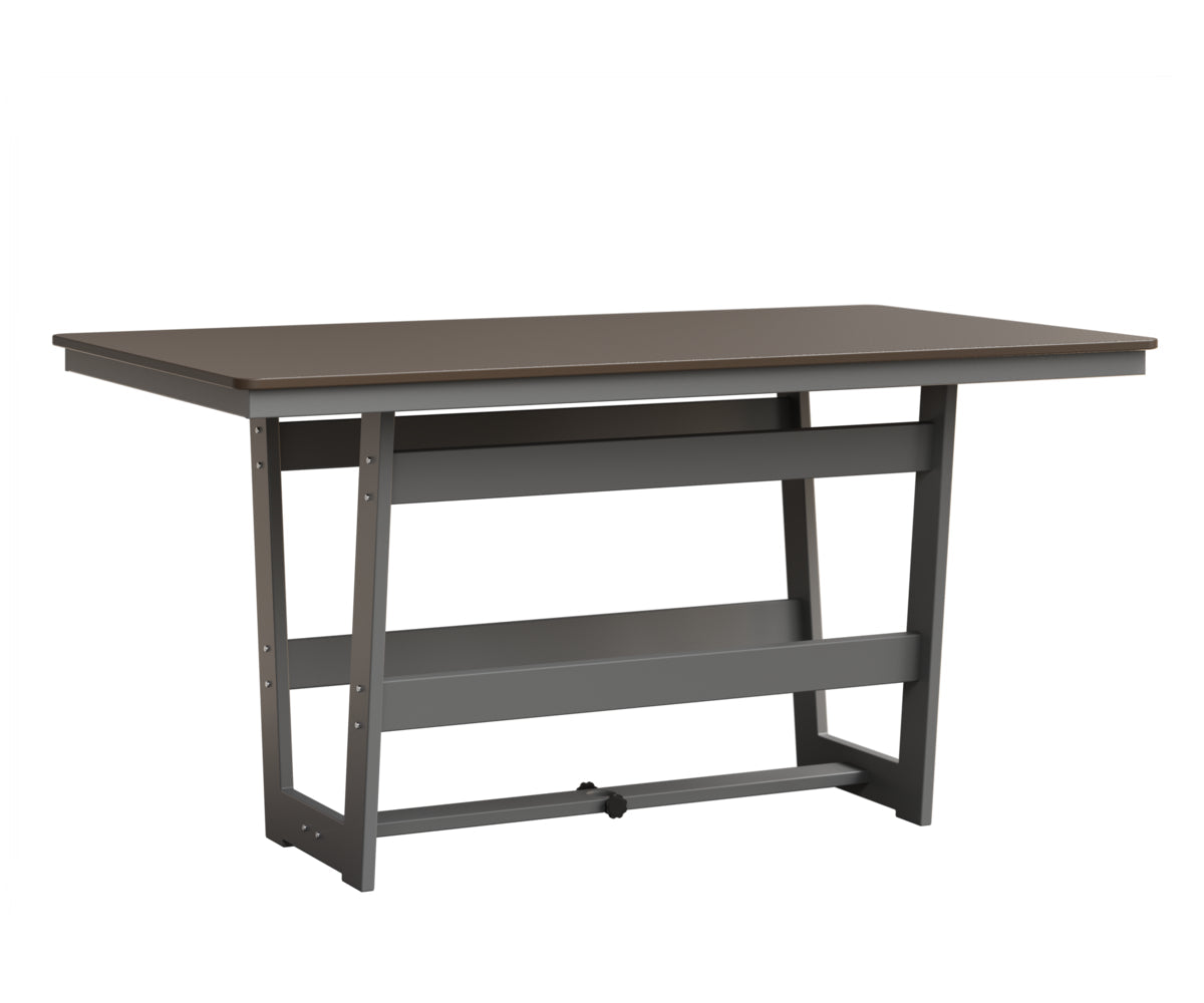 Berlin Gardens Hudson Counter Height 40" x 70" Rectangle Table with Hammered Top