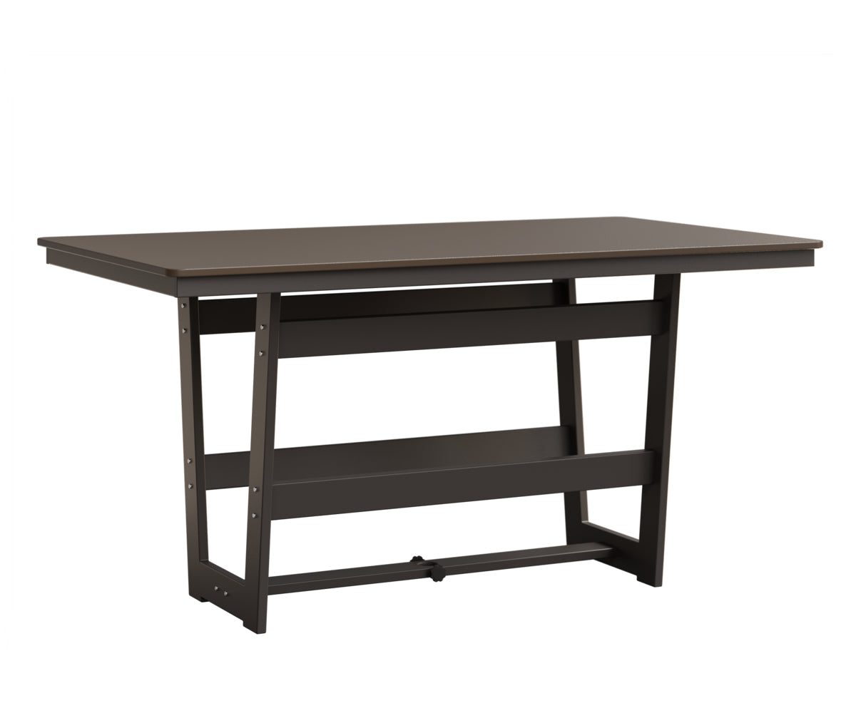 Berlin Gardens Hudson Counter Height 40" x 70" Rectangle Table with Hammered Top