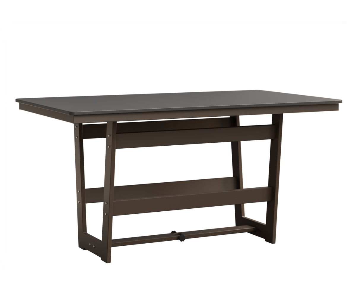 Berlin Gardens Hudson Counter Height 40" x 70" Rectangle Table with Hammered Top