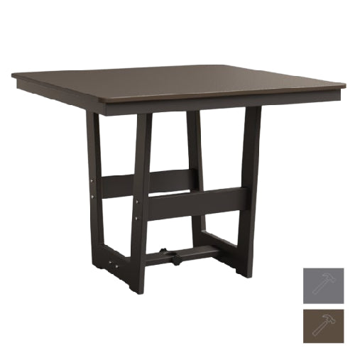 Berlin Gardens Hudson Dining Height 40" x 40" Square Table with Hammered Top