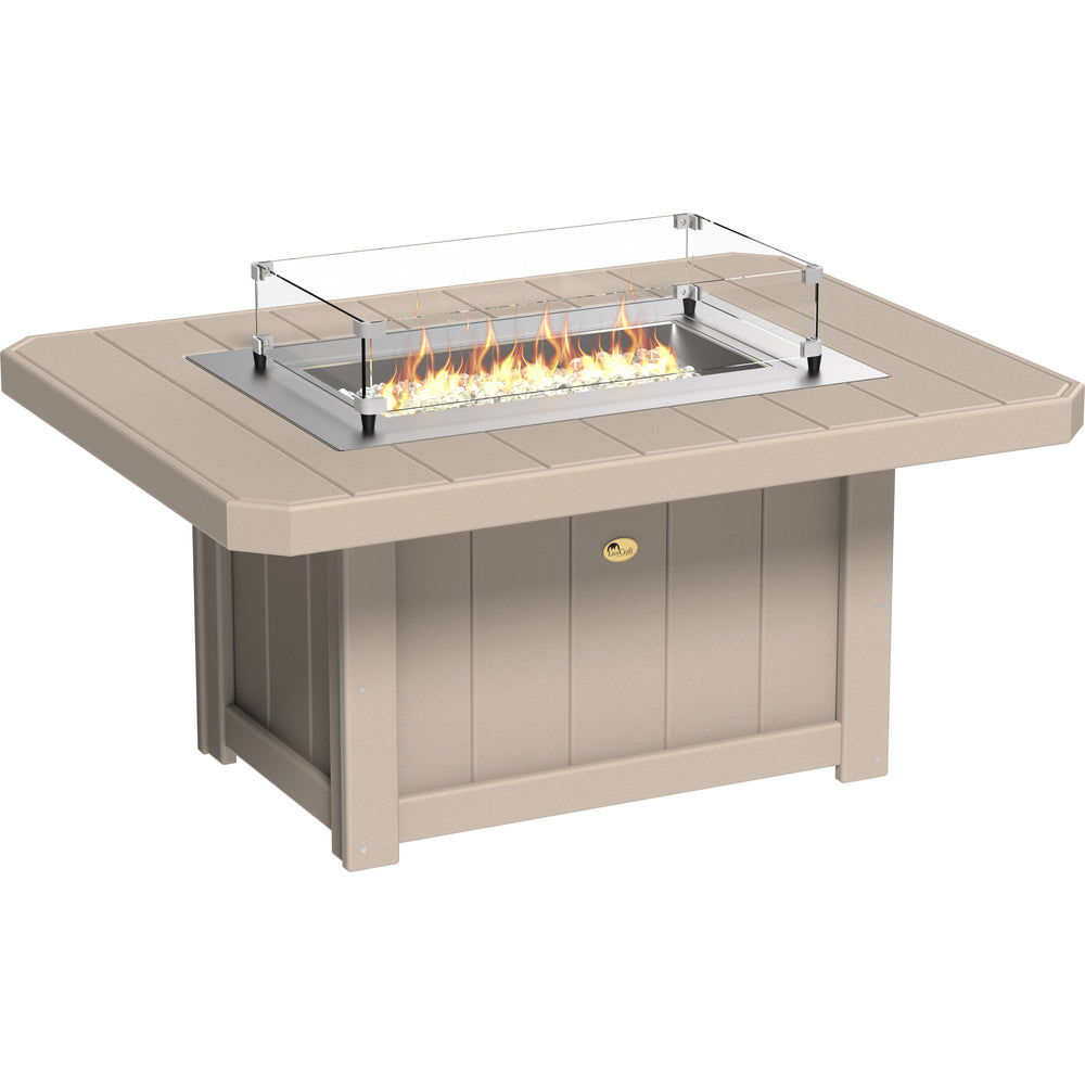 LuxCraft Lumin 51" Rectangular Fire Pit Table