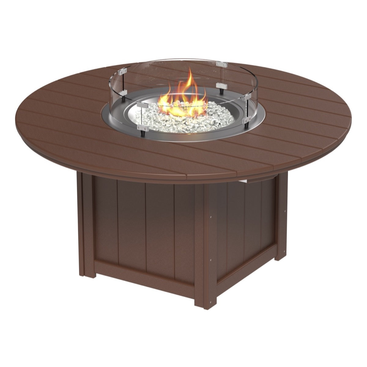 LuxCraft Lumin Fire Table 60" Round - Dining Height