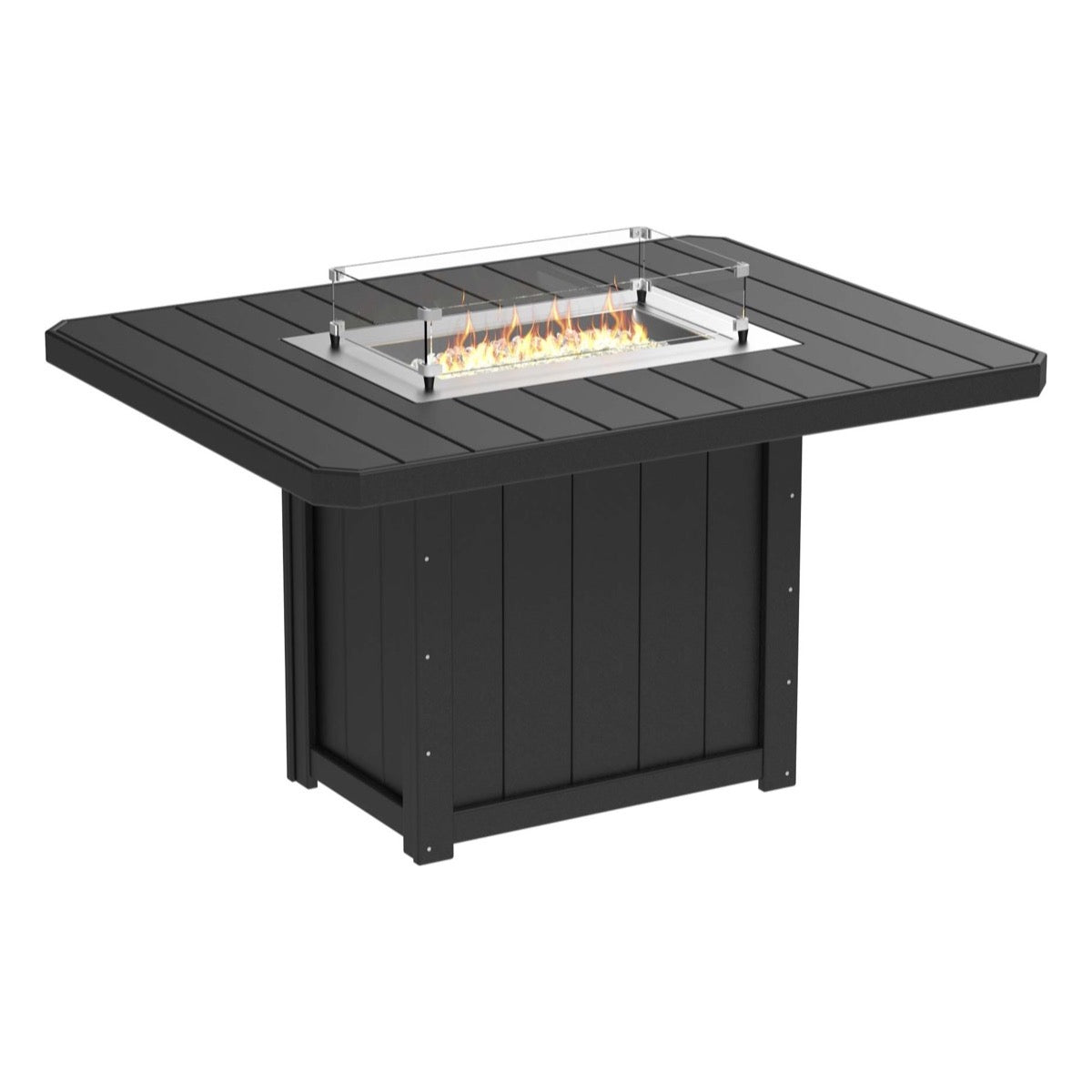 LuxCraft Lumin Fire Table 62" Rectangular - Bar Height