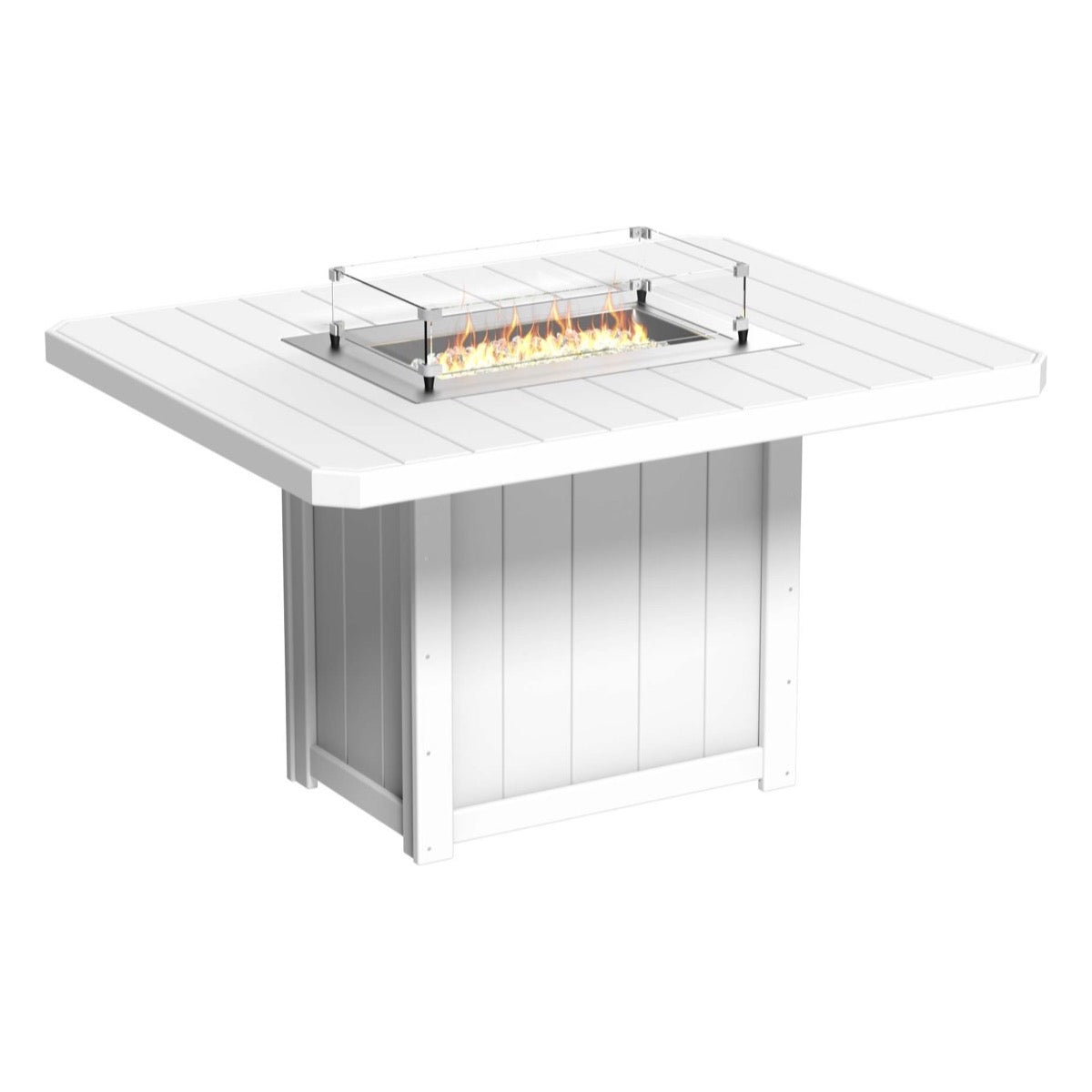 LuxCraft Lumin Fire Table 62" Rectangular - Bar Height