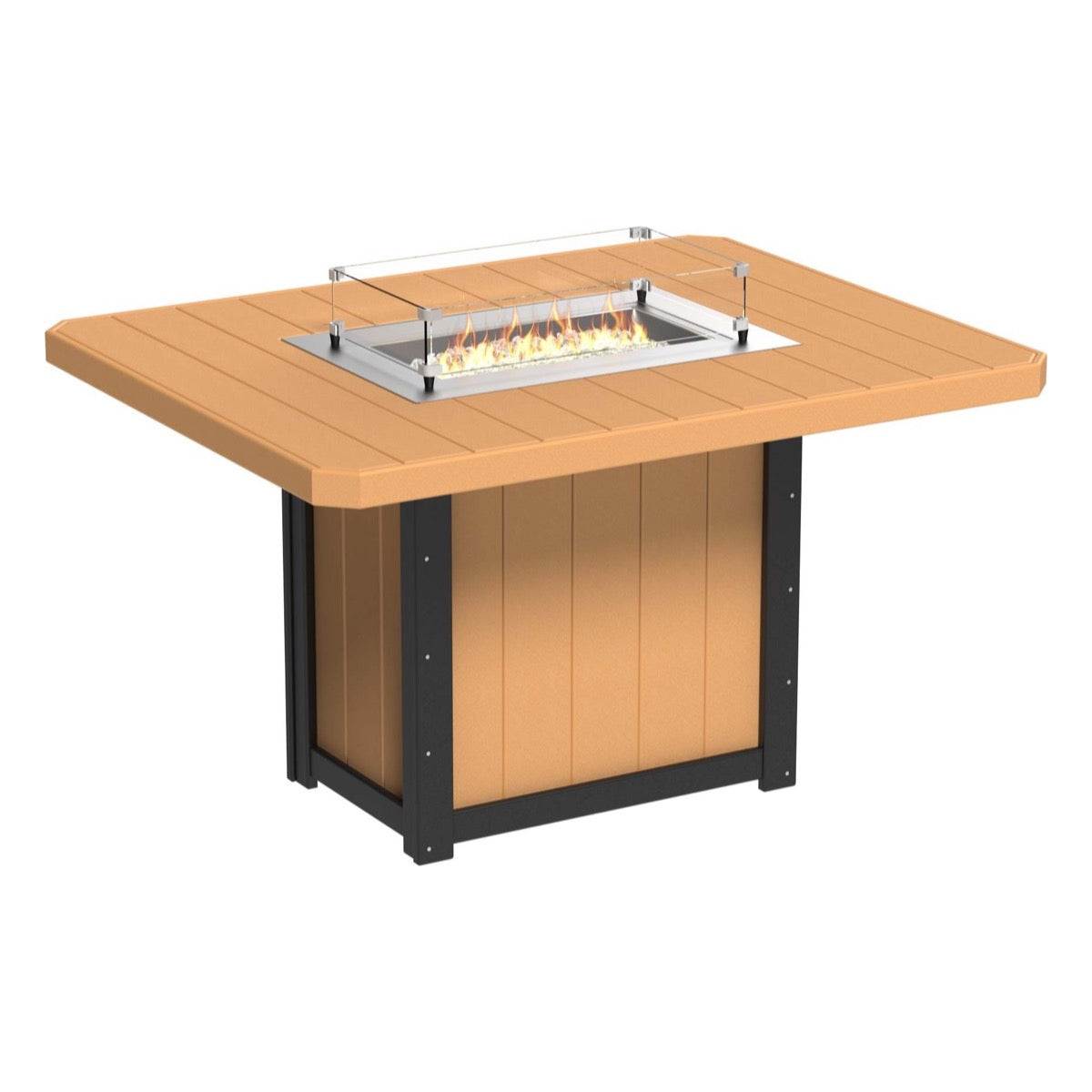 LuxCraft Lumin Fire Table 62" Rectangular - Dining Height