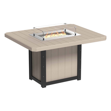 LuxCraft Lumin Fire Table 62" Rectangular - Dining Height