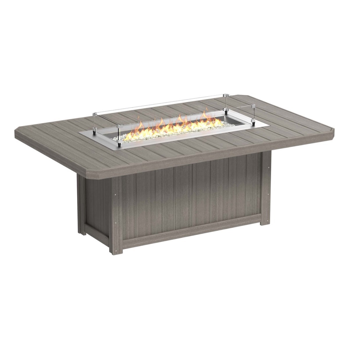 LuxCraft Lumin Fire Table 79" Rectangular - Bar Height