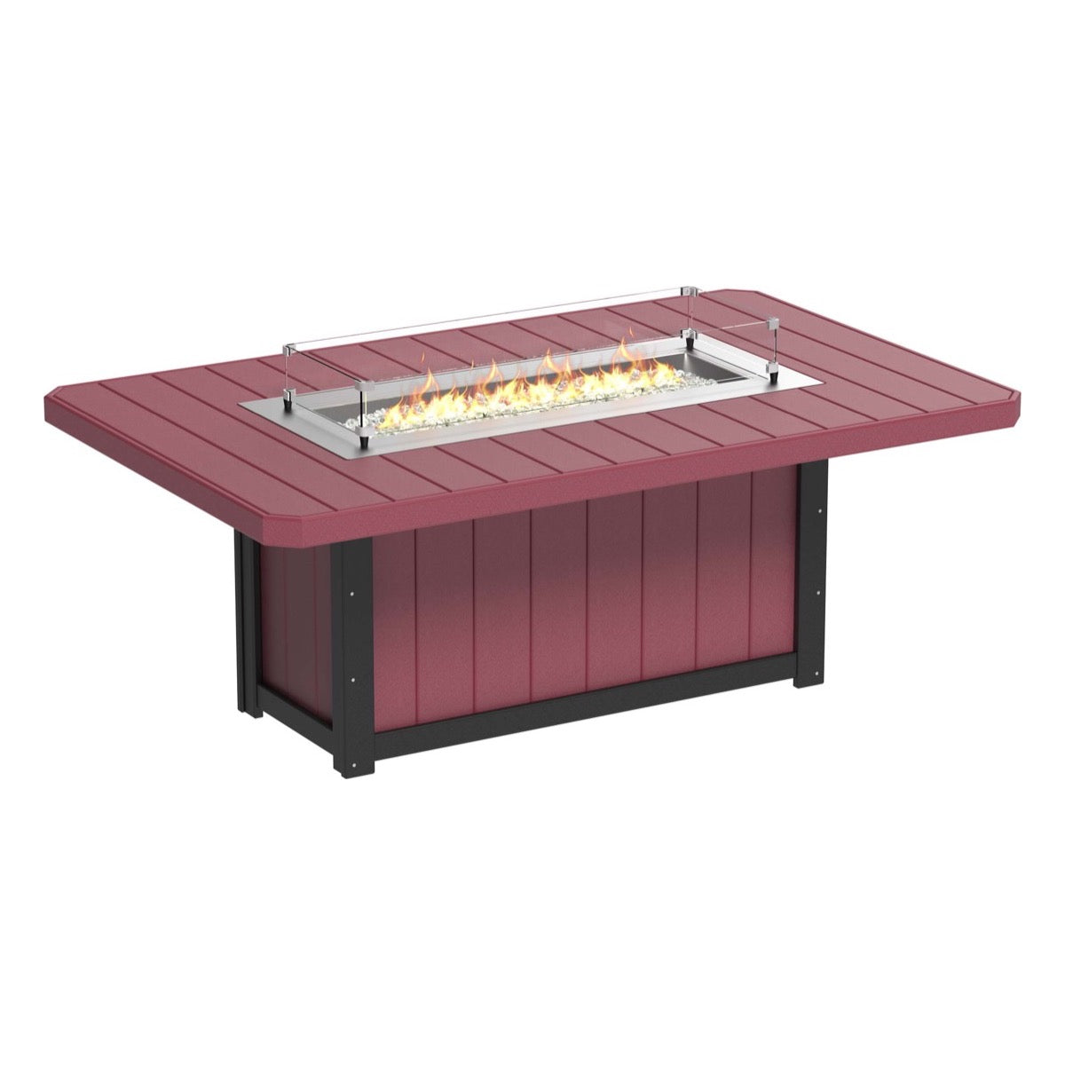 LuxCraft Lumin Fire Table 79" Rectangular - Bar Height
