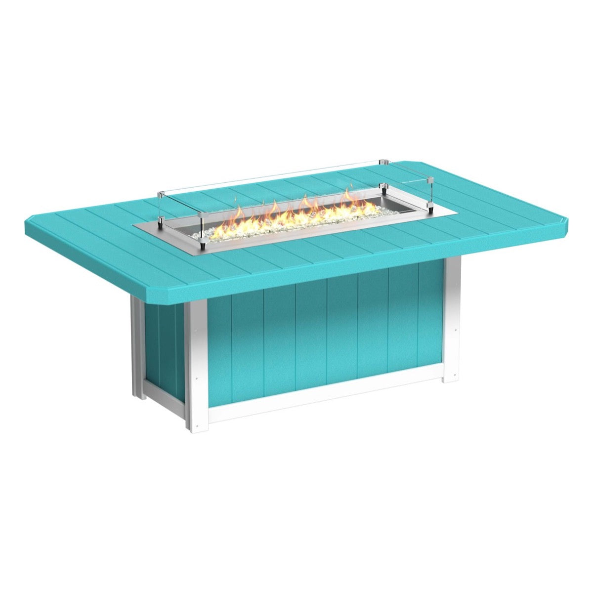 LuxCraft Lumin Fire Table 79" Rectangular - Counter Height