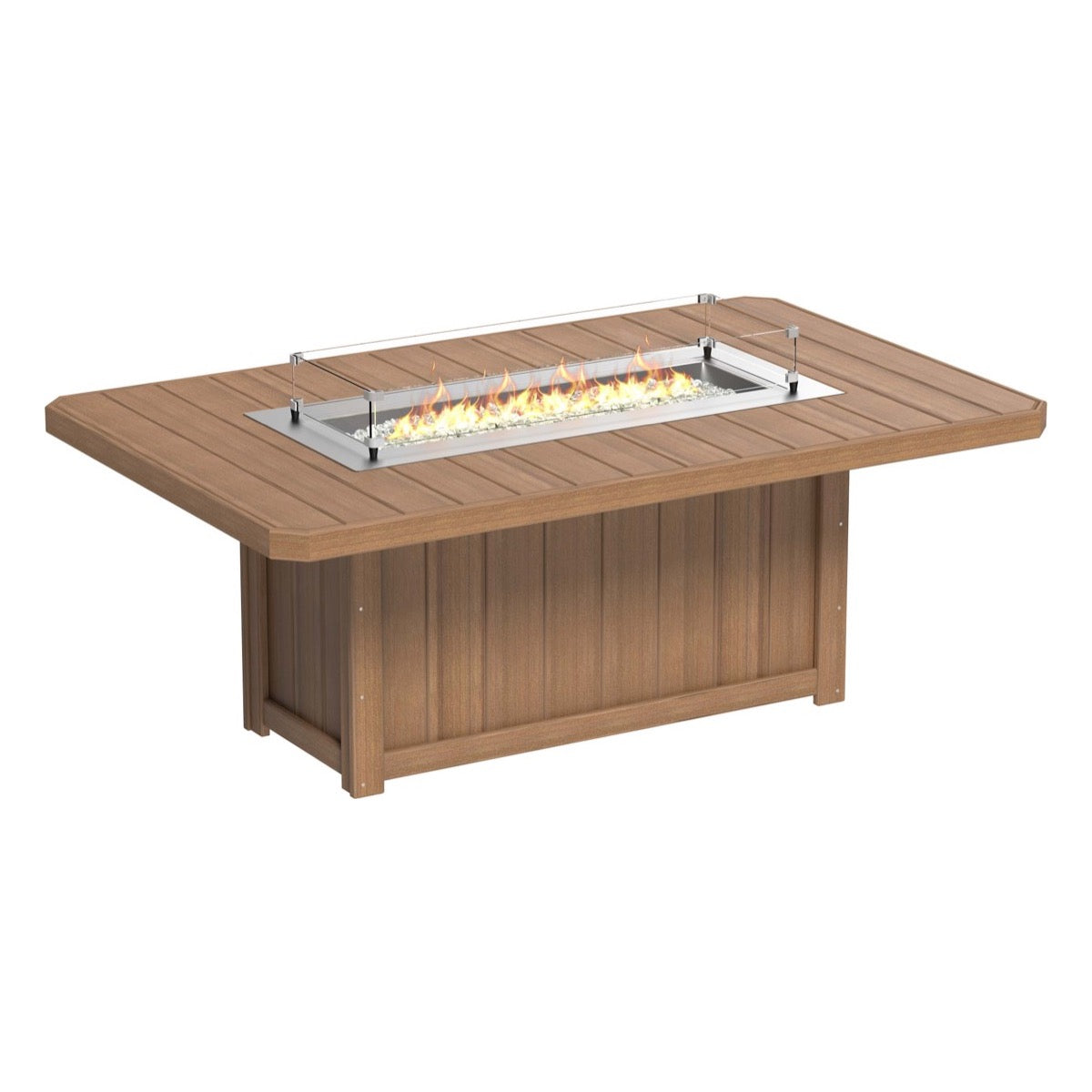 LuxCraft Lumin Fire Table 79" Rectangular - Counter Height