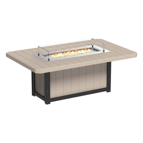 LuxCraft Lumin Fire Table 79" Rectangular - Counter Height