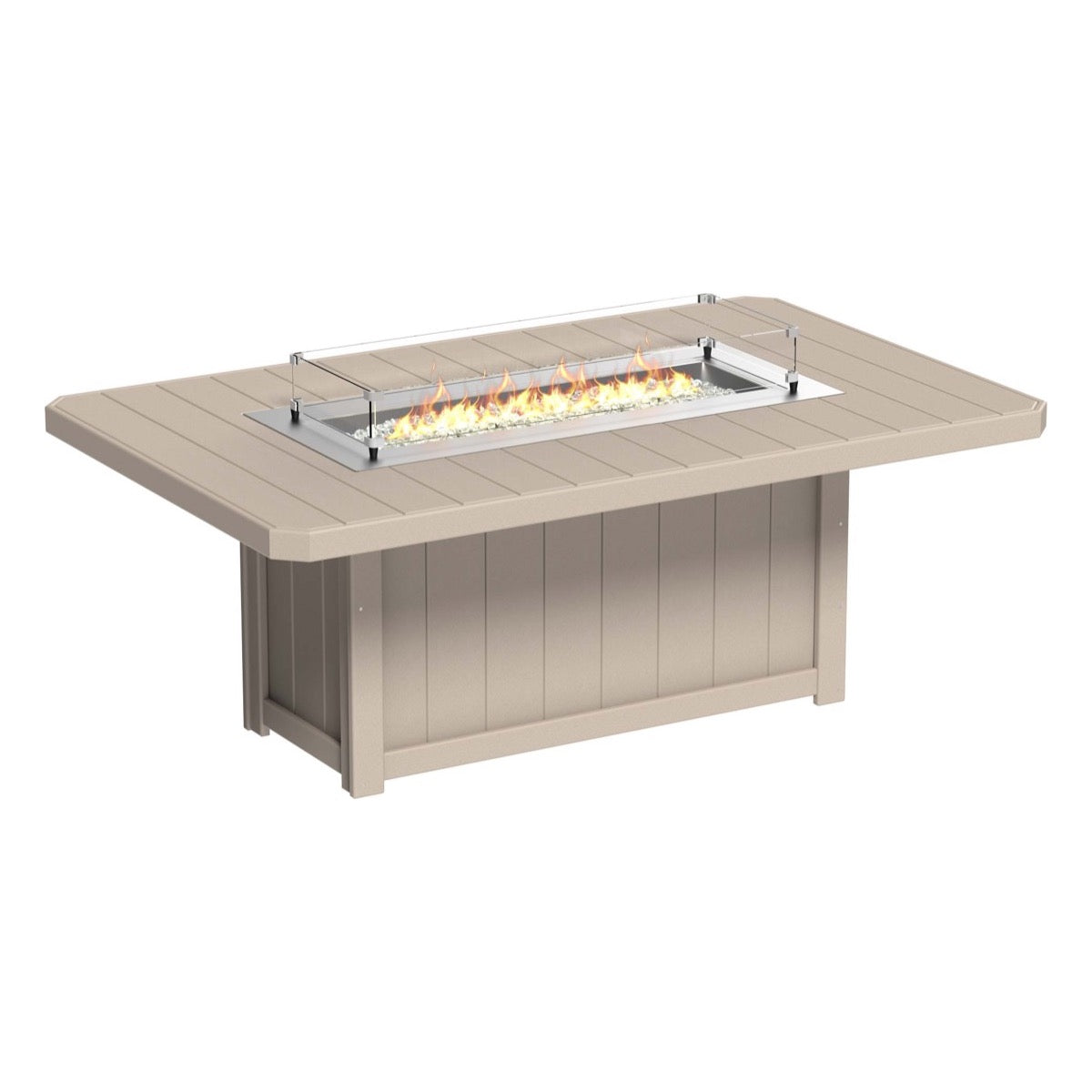 LuxCraft Lumin Fire Table 79" Rectangular - Counter Height