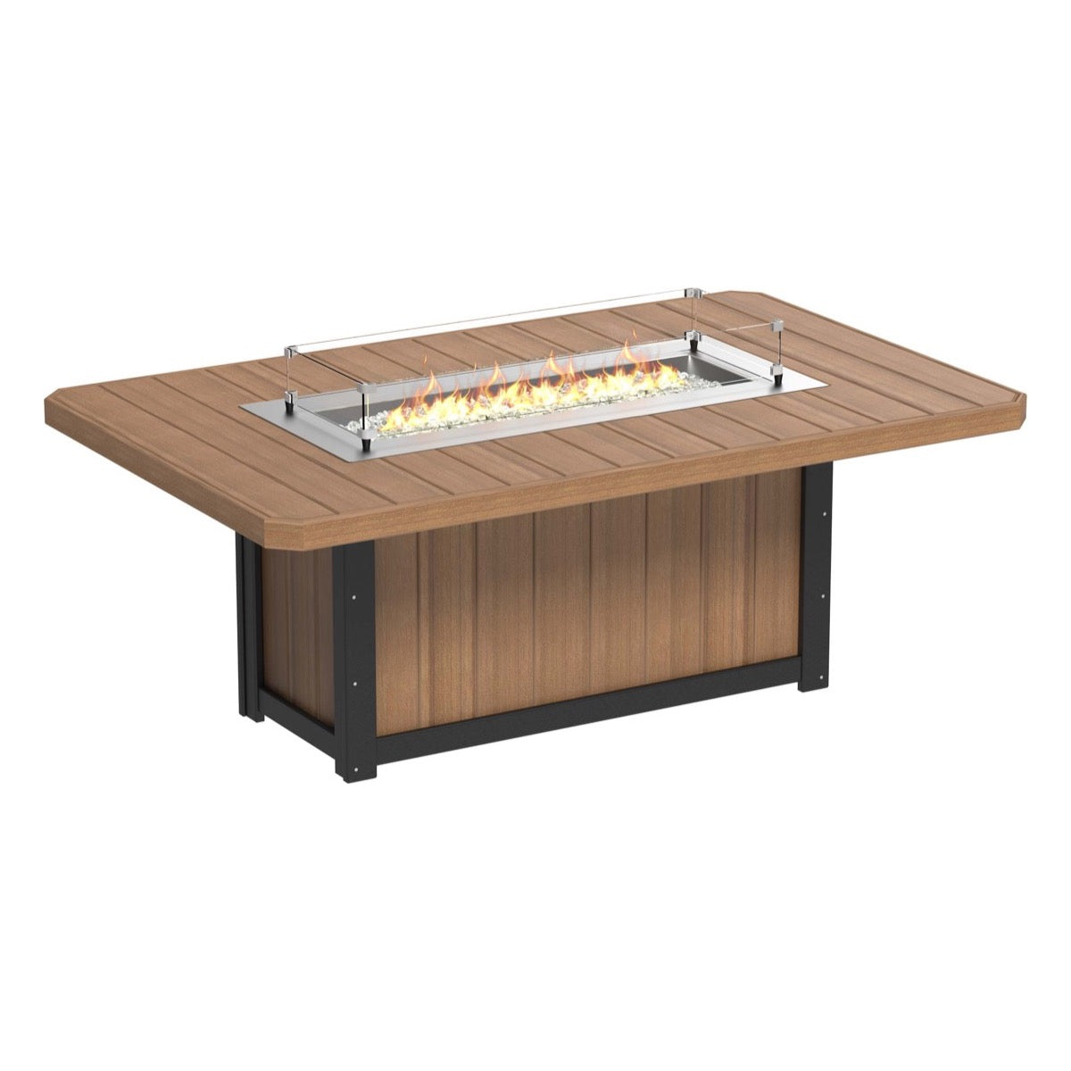LuxCraft Lumin Fire Table 79" Rectangular - Dining Height