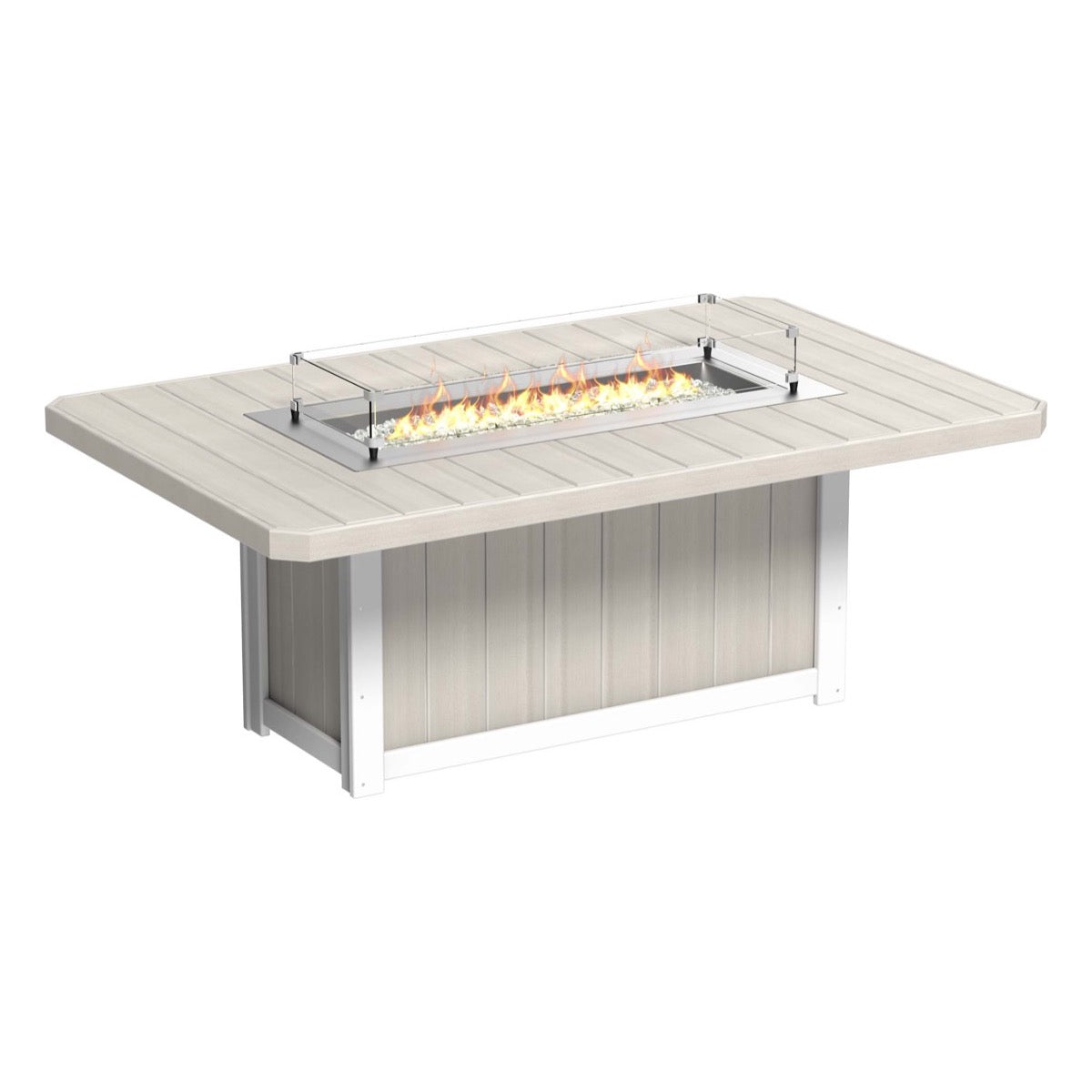 LuxCraft Lumin Fire Table 79" Rectangular - Dining Height