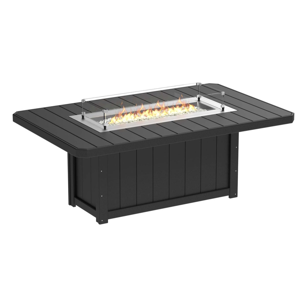 LuxCraft Lumin Fire Table 79" Rectangular - Dining Height
