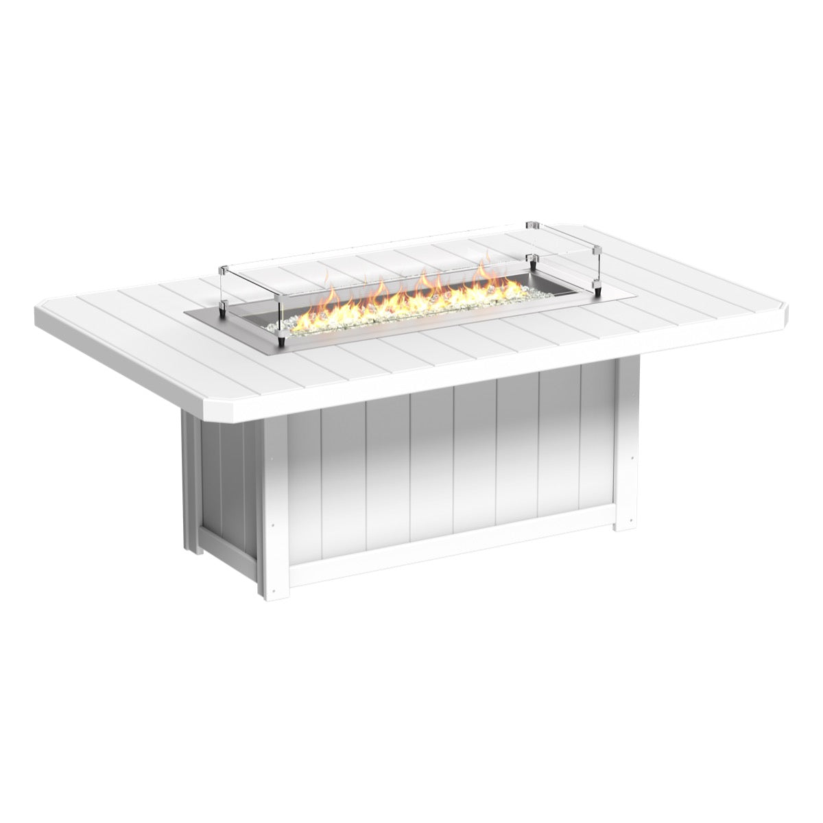 LuxCraft Lumin Fire Table 79" Rectangular - Dining Height