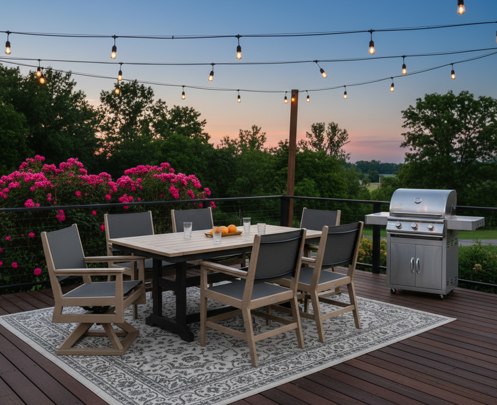 FREE Blaze Grill On Cart With Purchase Of Berlin Gardens 7 Piece Dining Set