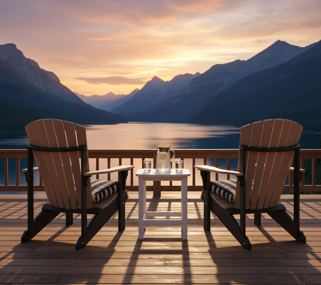 FREE Side Table With Purchase Of LuxCraft 2 Piece Adirondack Chair Set