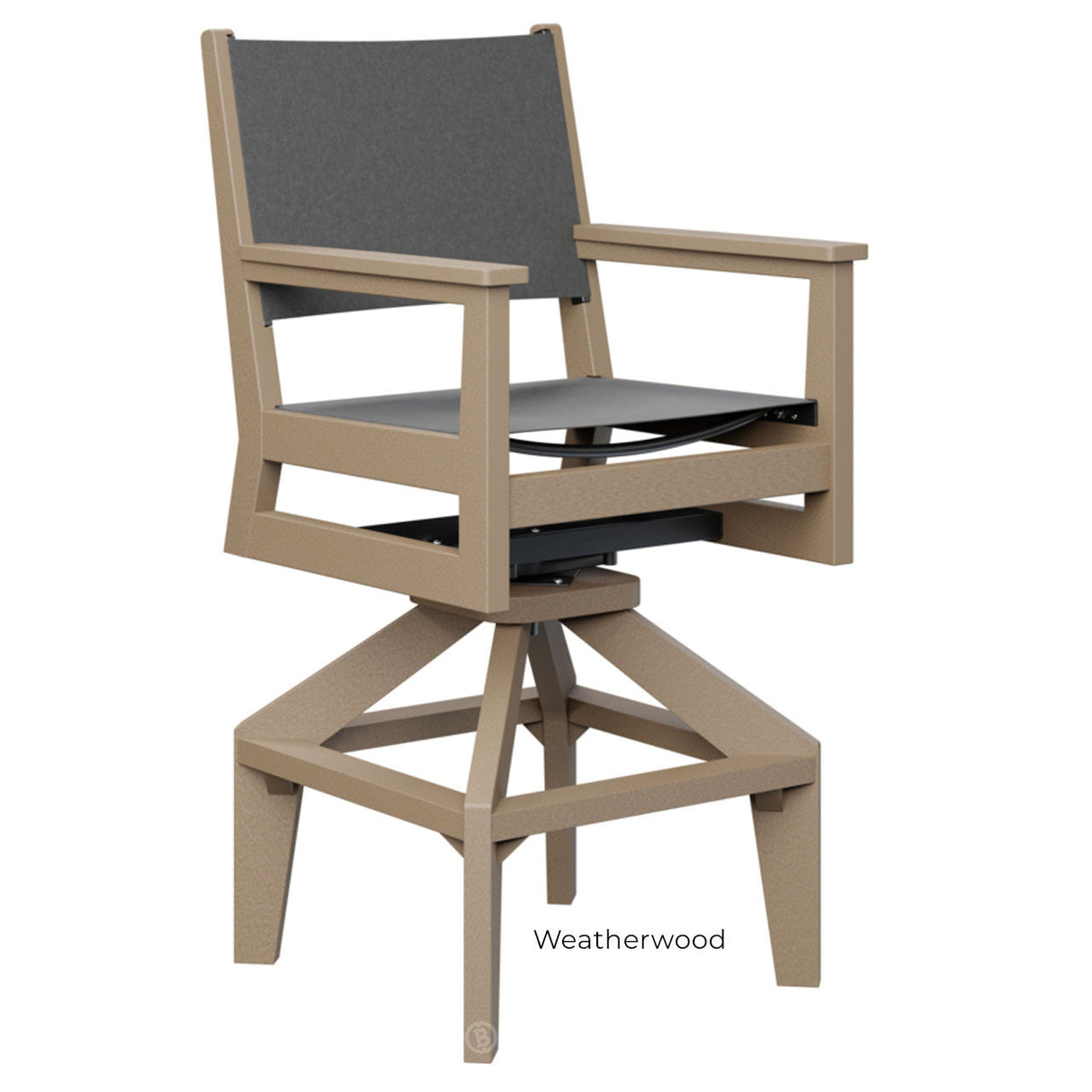 Berlin Gardens Mayhew Sling Swivel Bar Chair