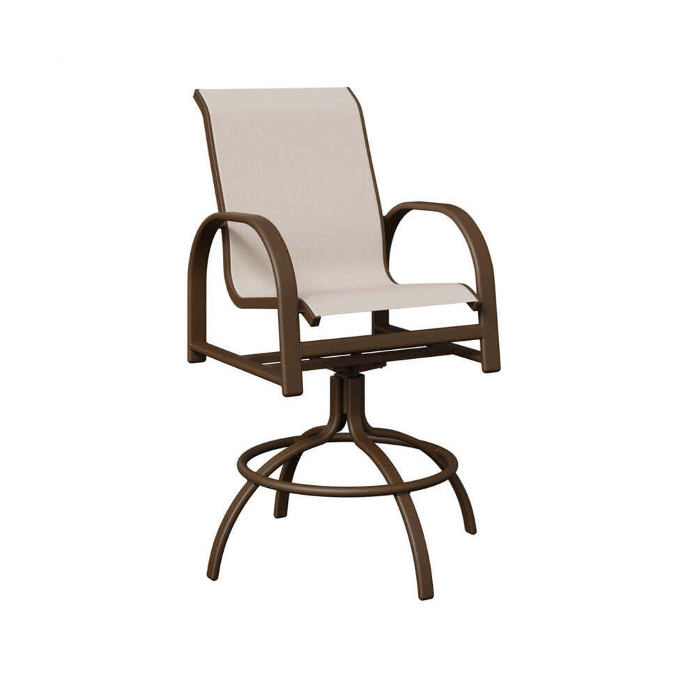 Berlin Gardens Murphy Padded Sling Swivel Bar Chair