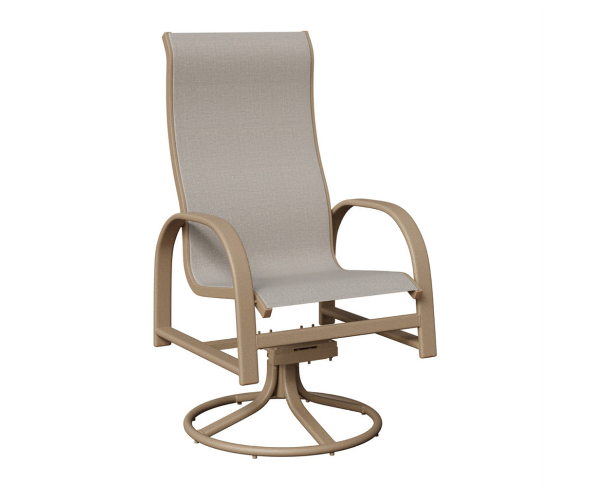 Berlin Gardens Murphy High Back Padded Sling Swivel Rocker Dining Chair