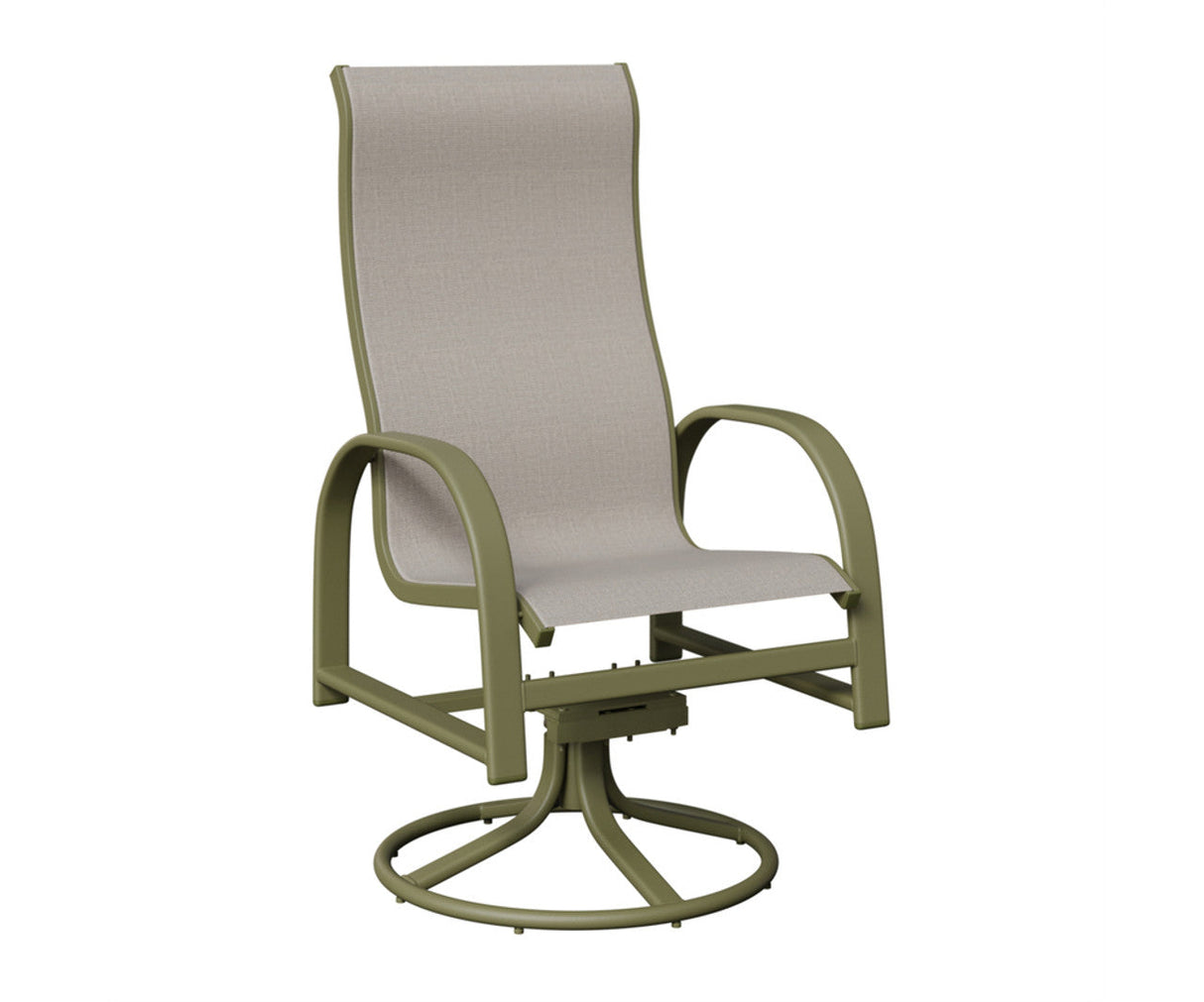 Berlin Gardens Murphy High Back Regular Sling Swivel Rocker Dining Chair