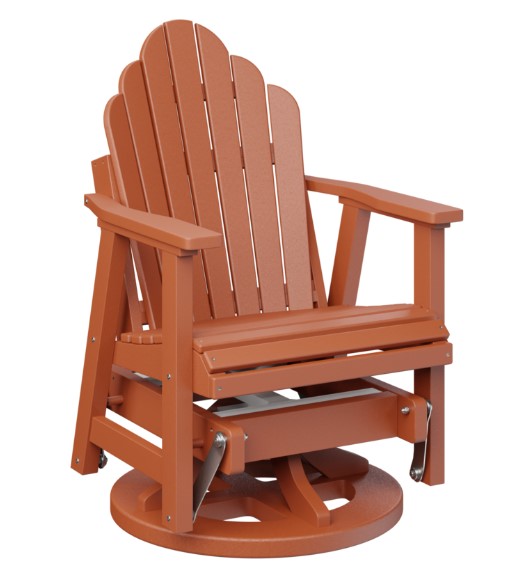 Berlin Gardens Cozi-Back Swivel Glider with Allochrome Brackets