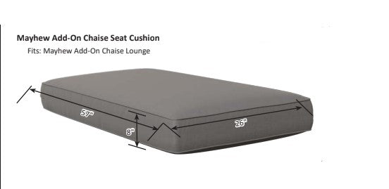 Berlin Gardens Mayhew Add On Chaise Seat Cushion (Corded)