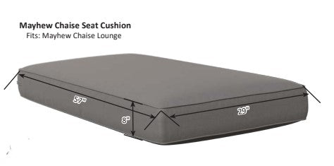 Berlin Gardens Mayhew Chaise Lounge Seat Cushion (Corded)