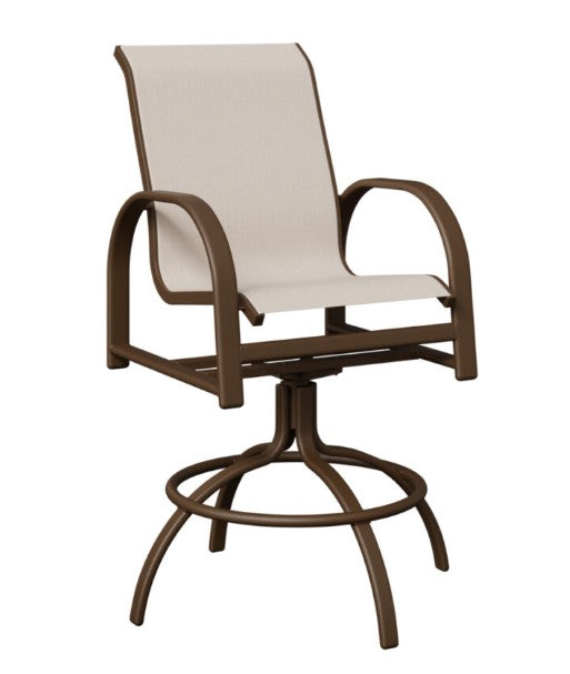 Berlin Gardens Murphy Padded Sling Swivel Bar Chair