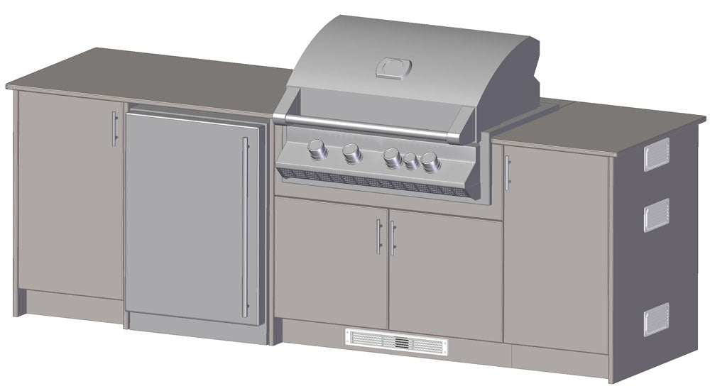 Berlin Gardens Agora 104" Outdoor Kitchen for Napoleon Grill