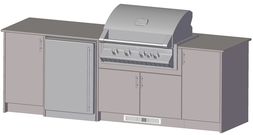 Berlin Gardens Agora 104" Outdoor Kitchen for Napoleon Grill