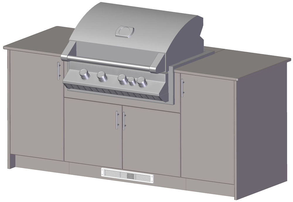 Berlin Gardens Agora 79" Outdoor Kitchen for Napoleon Grill