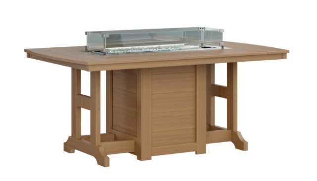 Berlin Gardens Garden Classic Standard Top 44" x 72" Rectangular Fire Counter Table