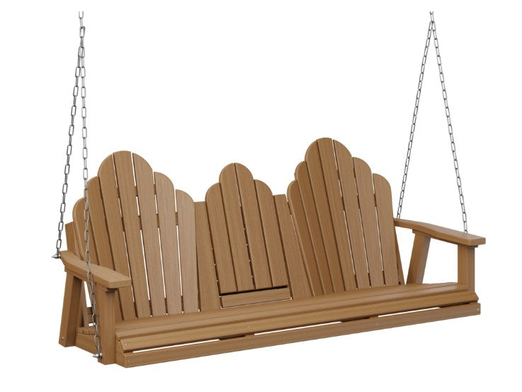 Berlin Gardens Cozi-Back Three Seat Swing w/Console (Zinc Chains)