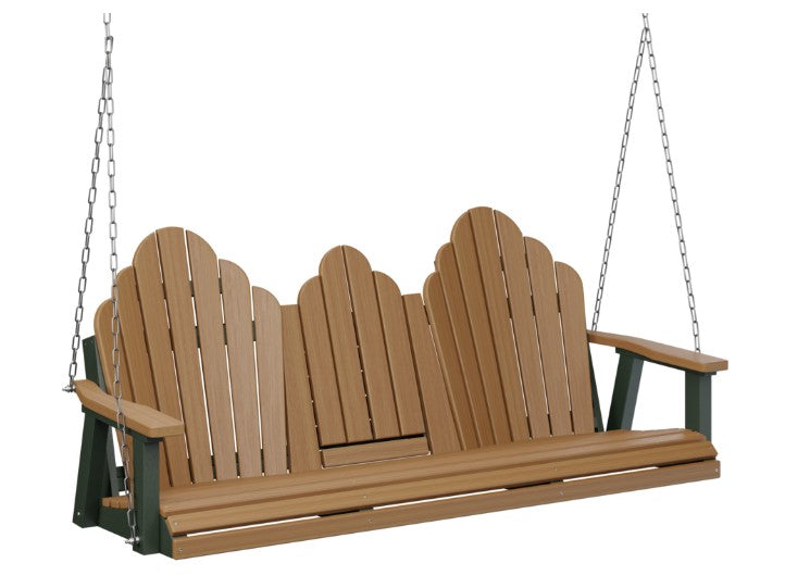 Berlin Gardens Cozi-Back Three Seat Swing w/Console (Zinc Chains)
