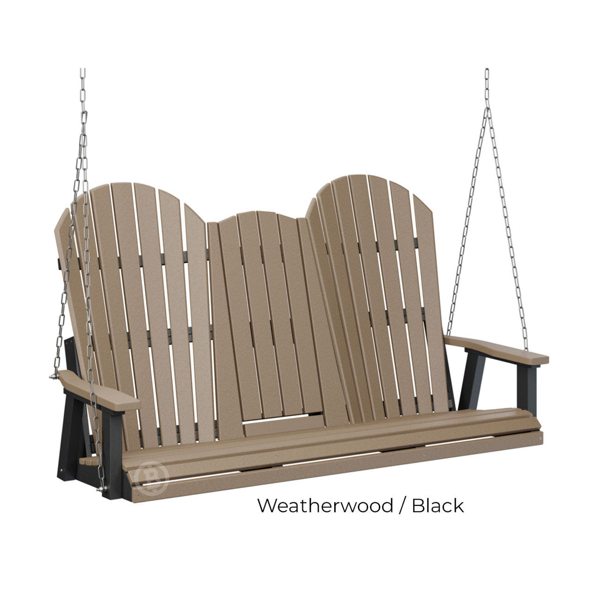 Berlin Gardens Comfo-Back Three Seat Swing w/Console (Stainless Chains)