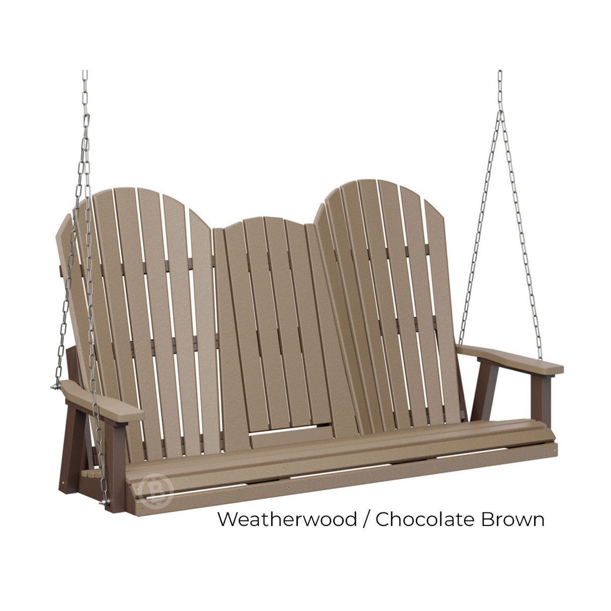 Berlin Gardens Comfo-Back Three Seat Swing w/Console (Stainless Chains)