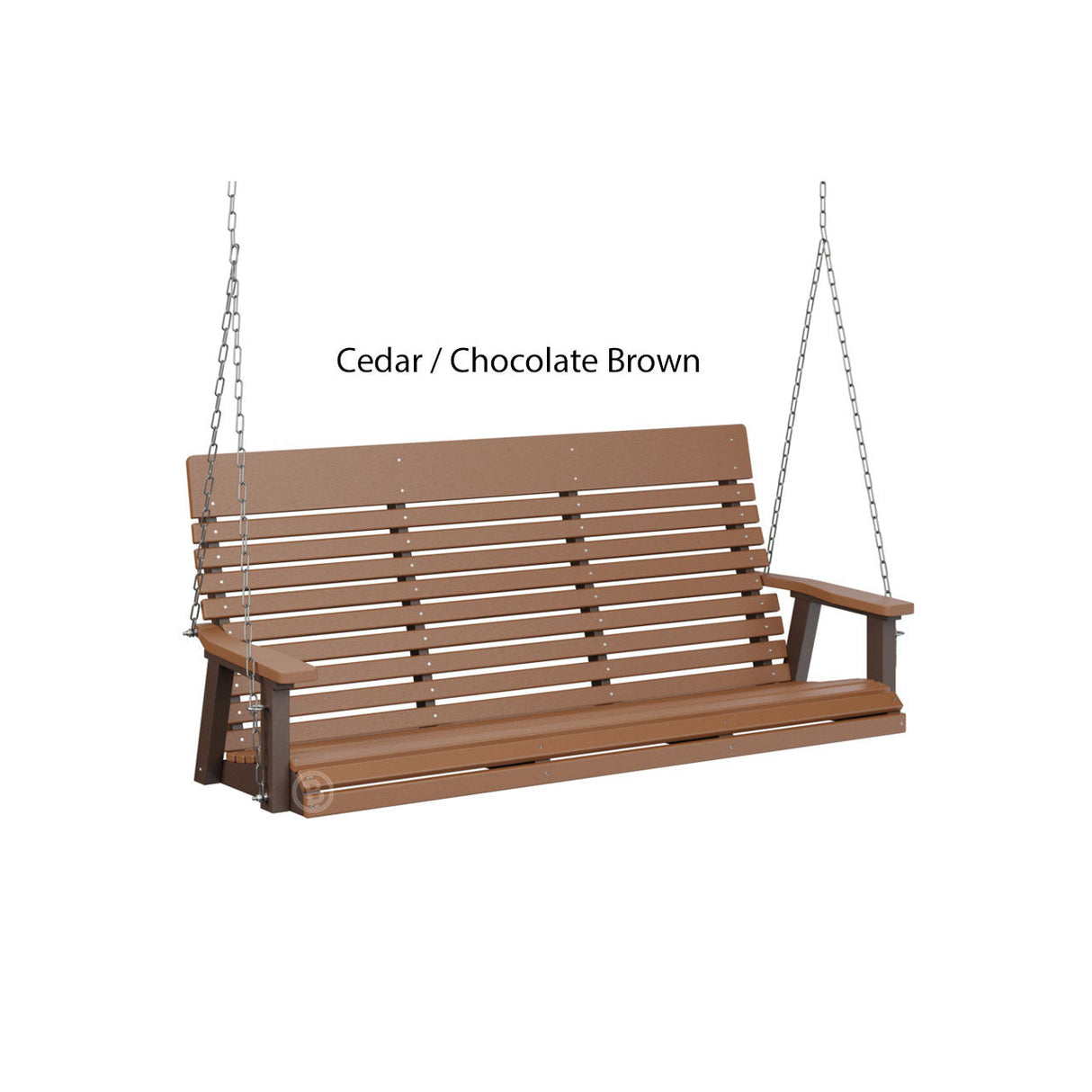 Berlin Gardens Casual-Back Three Seat Swing (Zinc Chains)