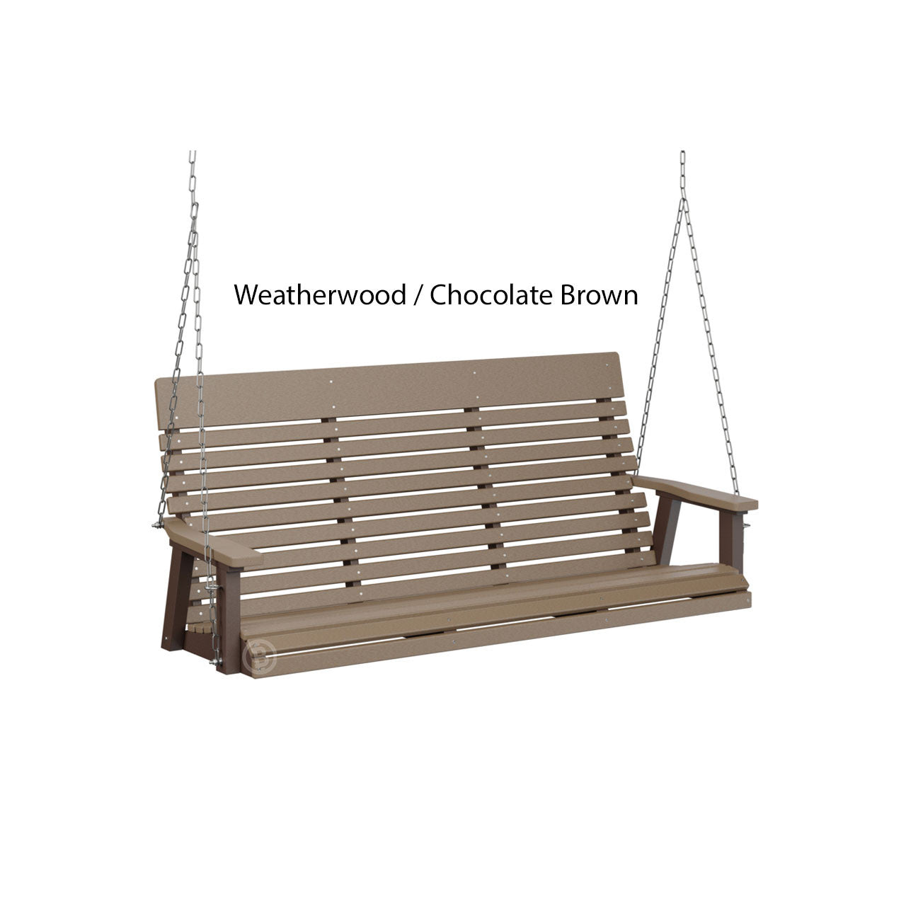 Berlin Gardens Casual-Back Three Seat Swing (Zinc Chains)