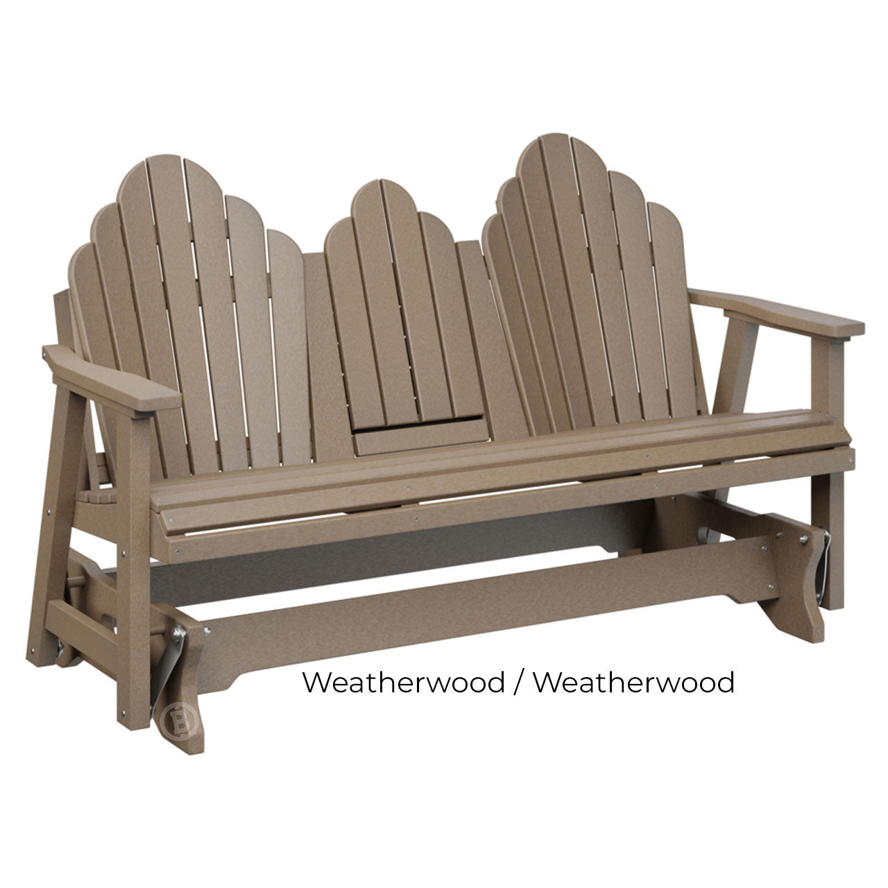 Berlin Gardens Cozi-Back Three Seat Glider w/Console