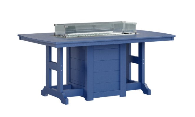 Berlin Gardens Garden Classic Standard Top 44" x 72" Rectangular Fire Counter Table