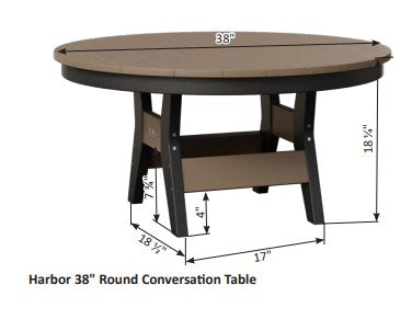 Berlin Gardens Harbor 38" Round Conversation Table