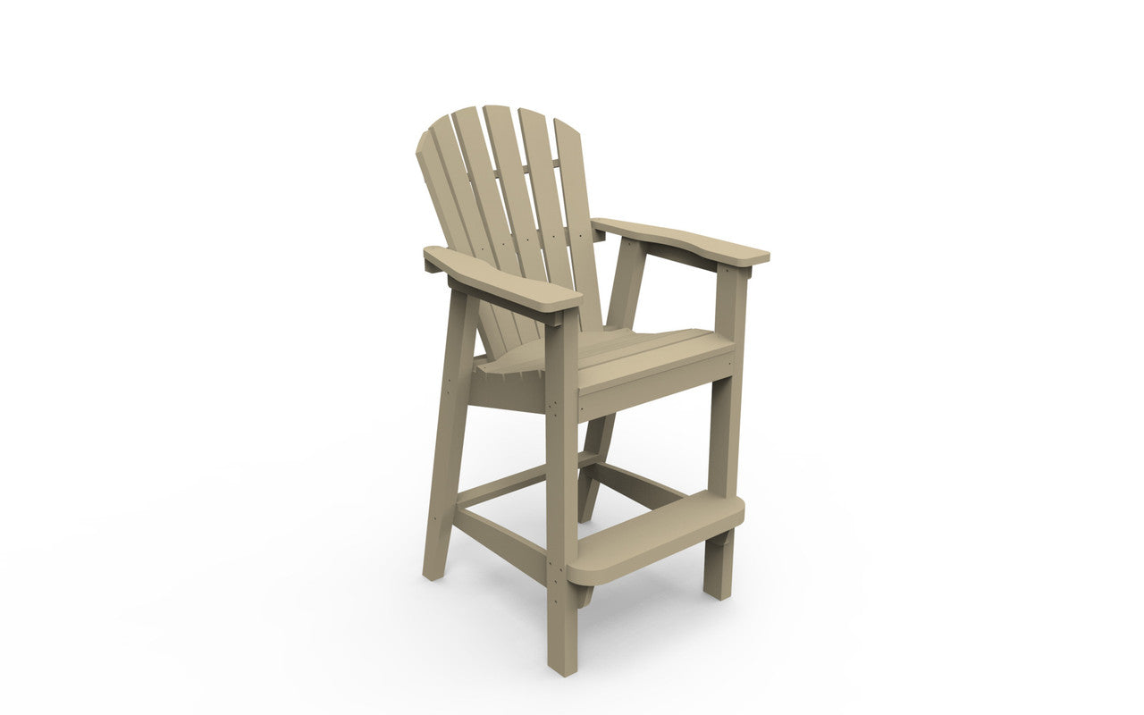 Seaside Casual Adirondack Shellback Bar Chair
