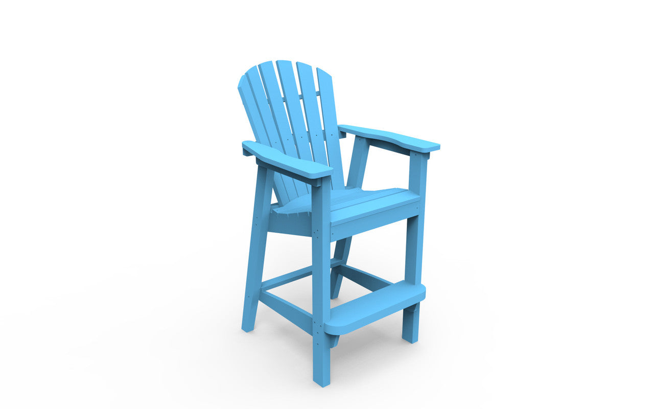 Seaside Casual Adirondack Shellback Bar Chair