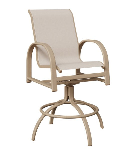 Berlin Gardens Murphy Padded Sling Swivel Bar Chair