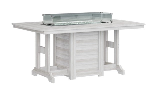 Berlin Gardens Garden Classic Standard Top 44" x 72" Rectangular Fire Counter Table