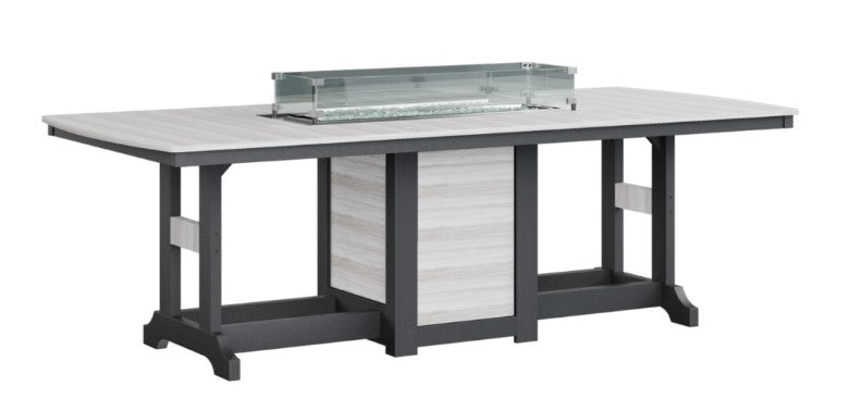 Berlin Gardens Garden Classic Standard Top 44" x 96" Rectangular Fire Dining Table